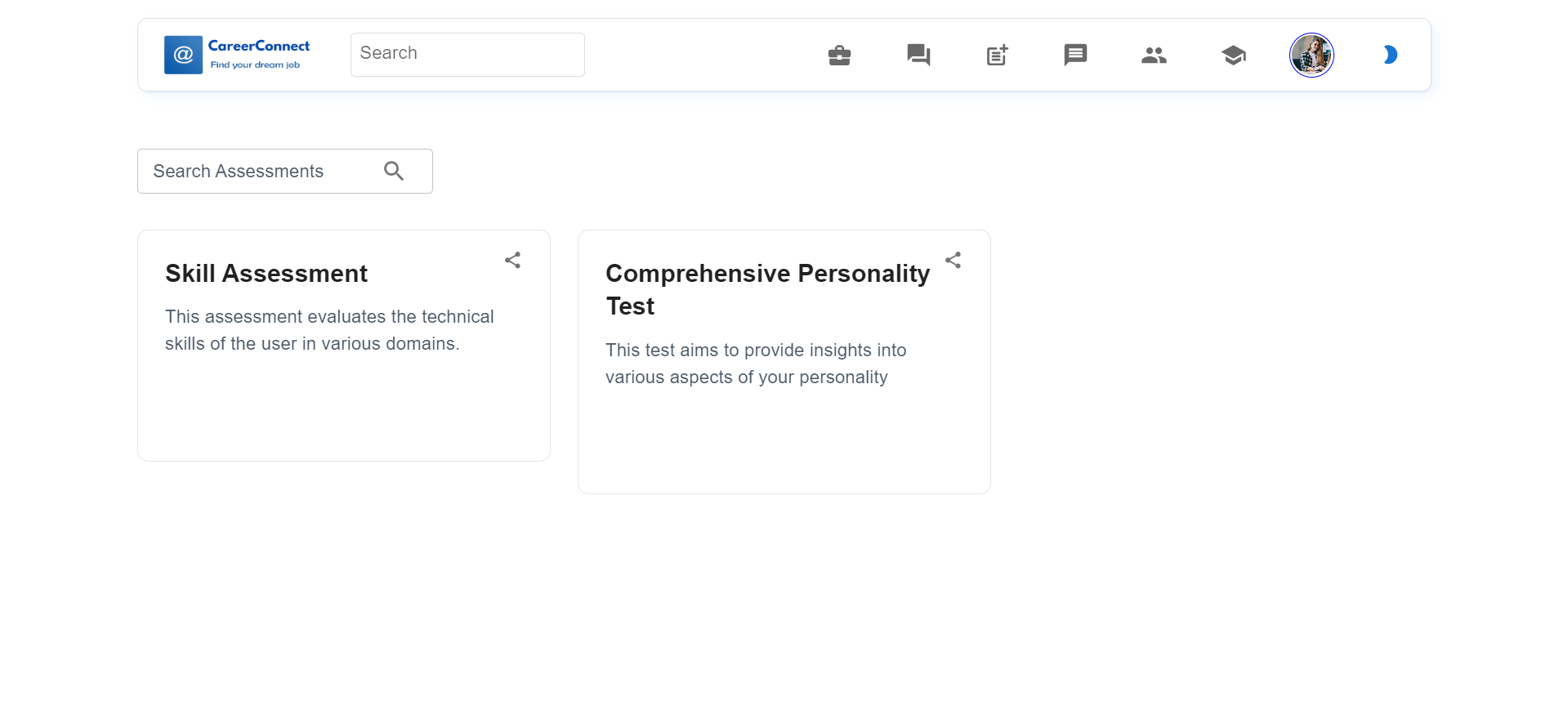Career Connect — candidate assessment