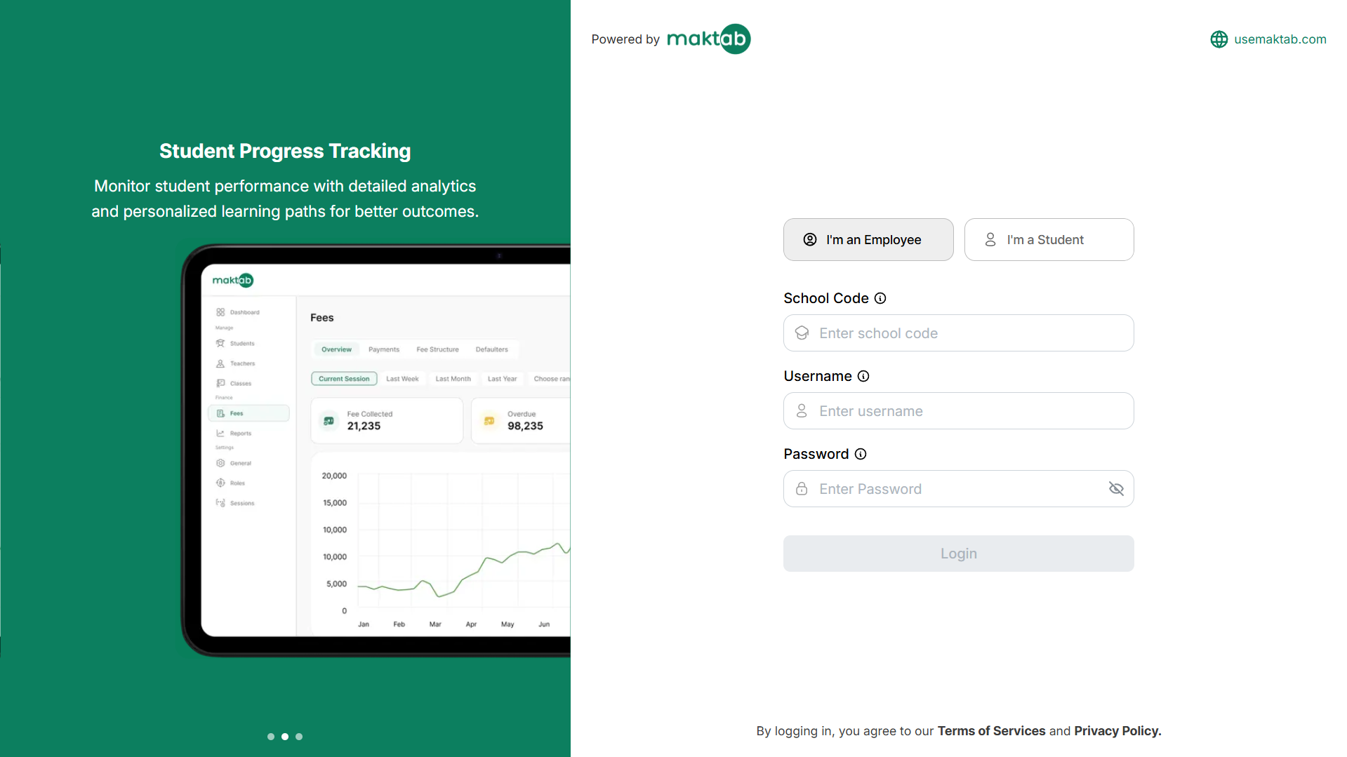 Maktab — school login
